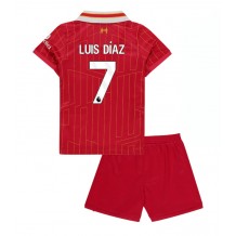 Liverpool Luis Diaz #7 Hjemmedraktsett Barn 2024-25 Kortermet (+ Korte bukser)